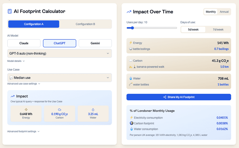 AI Footprint Calculator