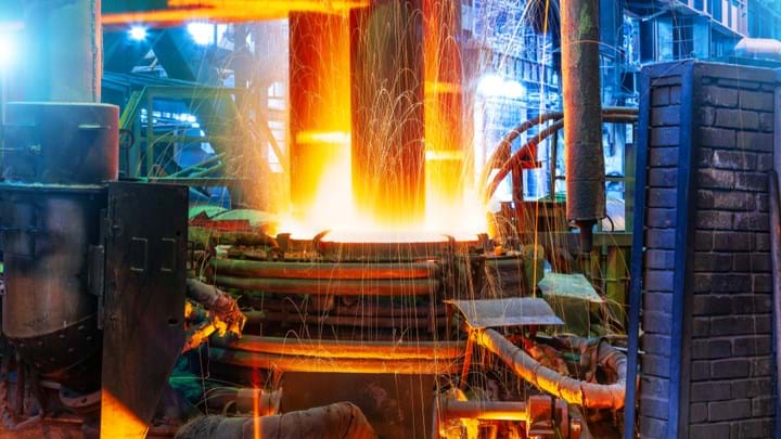 Electric Arc Furnace in Operation
