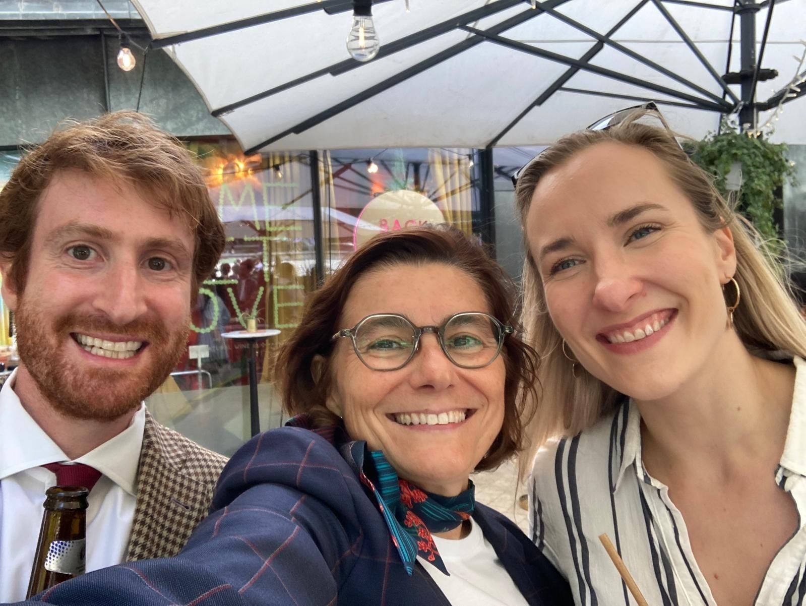 Smiles and catch-ups with friends during a side event